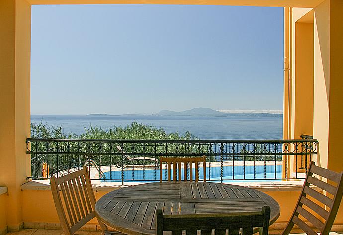 Terrace area with views . - Villa Spyros . (Photo Gallery) }}