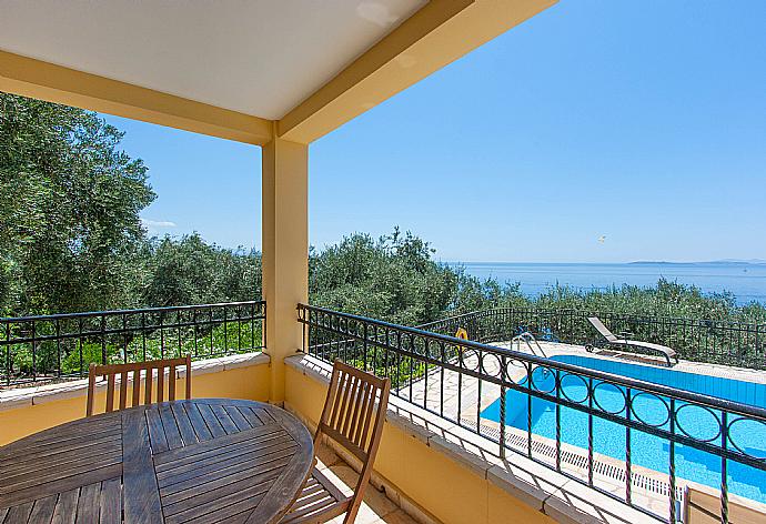 Terrace area with views . - Villa Spyros . (Photo Gallery) }}