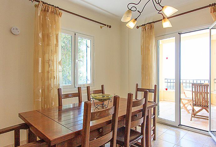 Dining area with terrace access . - Villa Spyros . (Photo Gallery) }}