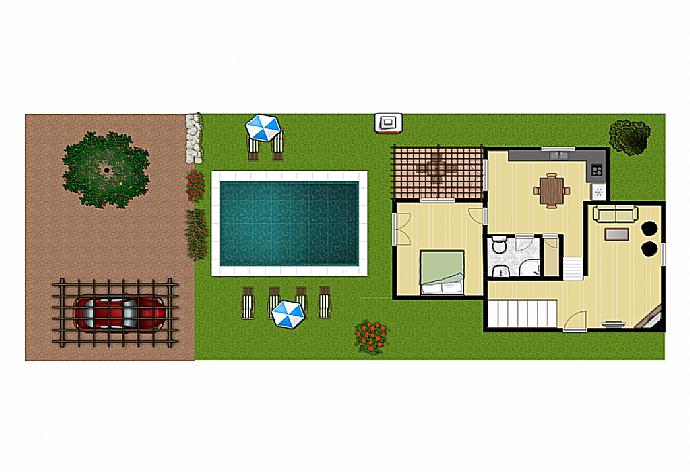 Floor Plan . - Villa Kassos . (Photo Gallery) }}
