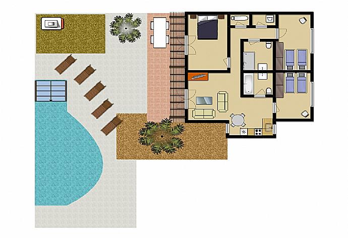 Floor Plan . - Villa Sol . (Photo Gallery) }}