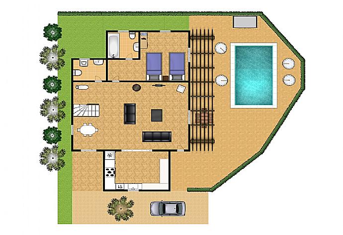 Floor Plan: Ground Floor . - Hector Beach Villa . (Photo Gallery) }}