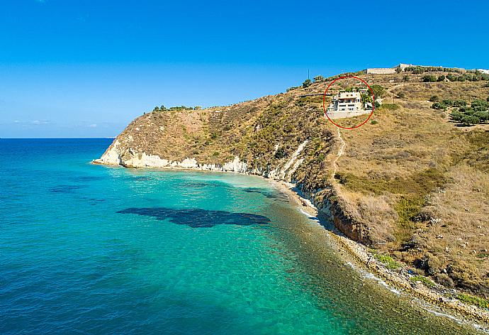 Aerial view showing location of Souda Bay View . - Souda Bay View . (Photo Gallery) }}