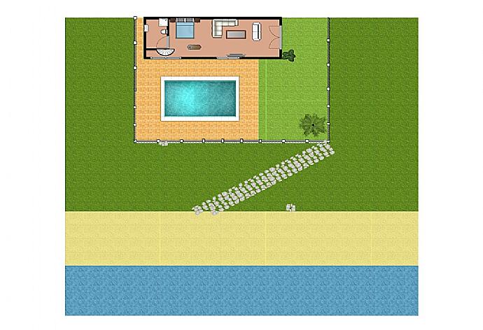 Floor plan: Ground Floor . - Souda Bay View . (Галерея фотографий) }}