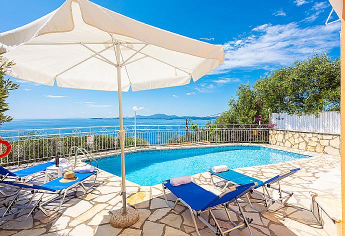 Private pool and terrace with panoramic sea views . - Villa Amalia . (Photo Gallery) }}