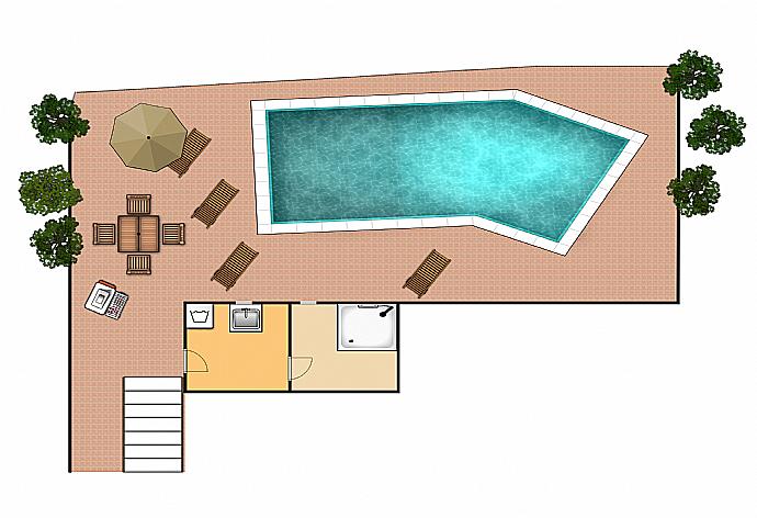 Floor Plan: Ground Floor . - Villa Amalia . (Galería de imágenes) }}