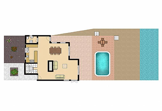 Floor Plan: Ground Floor . - Kalisto Beach Villa . (Photo Gallery) }}