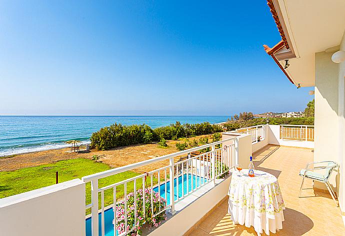 Upper terrace with panoramic sea views . - Kalisto Beach Villa . (Photo Gallery) }}