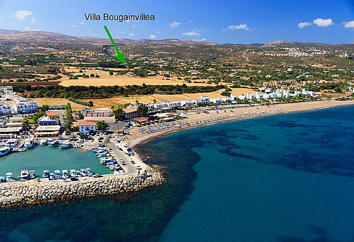 Aerial view of Latchi showing location of Villa Bougainvillea . - Villa Bougainvillea . (Galerie de photos) }}