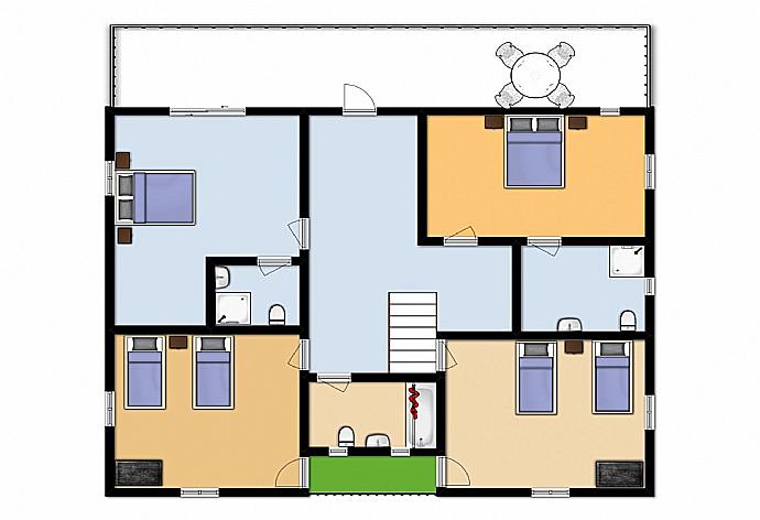 Floor plan of first floor . - Villa Bougainvillea . (Fotogalerie) }}