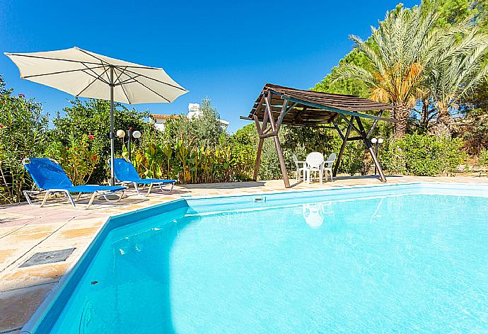 Private pool and terrace . - Villa Charoula Ena . (Galerie de photos) }}