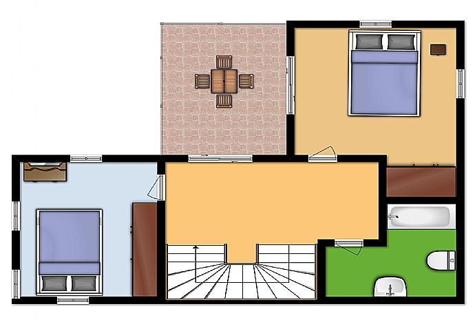 Floor Plan: First Floor . - Villa Charoula Thio . (Galerie de photos) }}