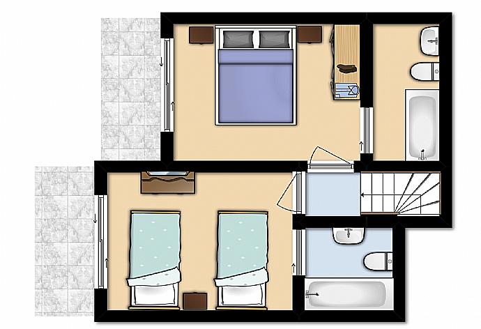 Floor Plan: First Floor . - Argaka Sun Villa Ena . (Photo Gallery) }}