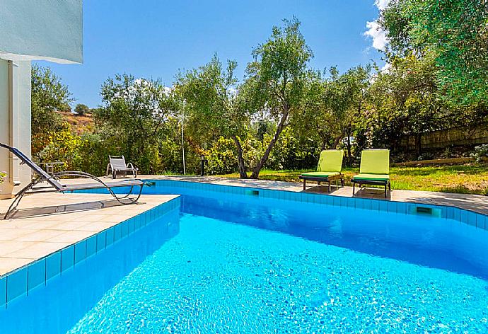 Private pool, terrace, and garden . - Villa Dimitra . (Photo Gallery) }}