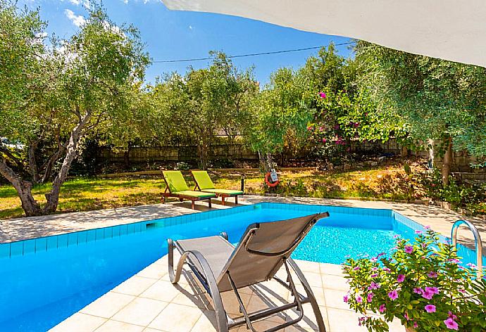 Private pool, terrace, and garden . - Villa Dimitra . (Photo Gallery) }}