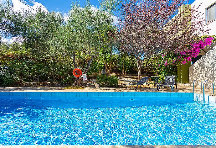 Private pool and terrace . - Villa Manolis . (Galerie de photos) }}