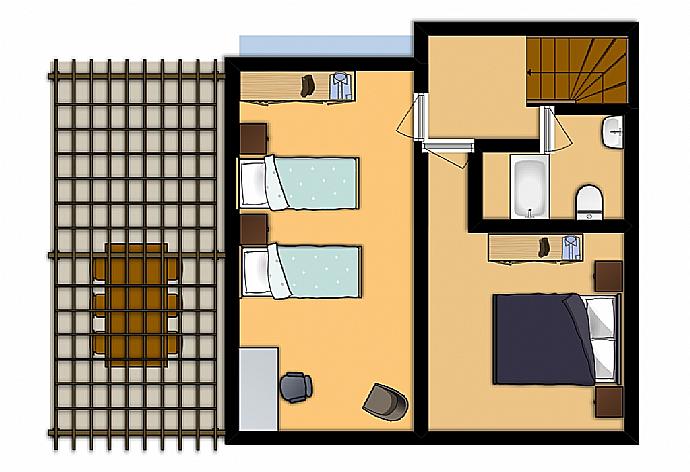 Floor Plan (First Floor) . - Villa Manolis . (Galería de imágenes) }}