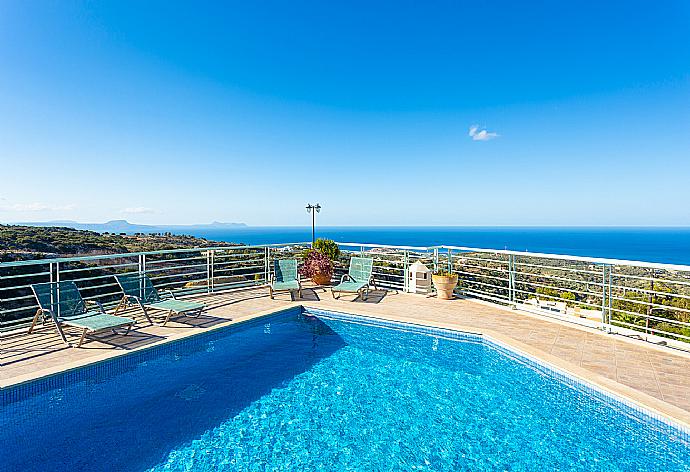 Private pool and terrace with panoramic sea views . - Villa Selini . (Photo Gallery) }}