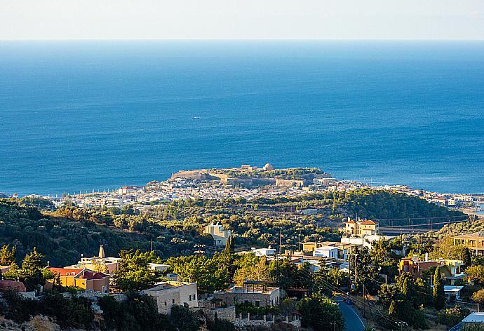 View of Rethymno old town from terrace . - Villa Selini . (Photo Gallery) }}