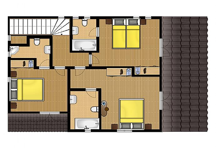 Floor Plan: First Floor . - Villa Selini . (Photo Gallery) }}