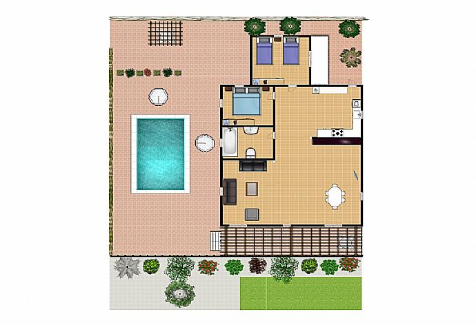 Floor Plan: Ground Floor . - Villa Lela Pente . (Галерея фотографий) }}