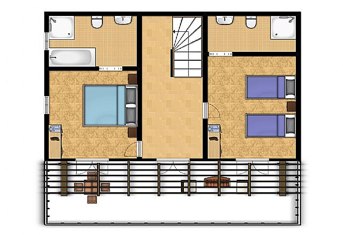 Floor plan - 1st Floor . - Villa Emilios . (Fotogalerie) }}