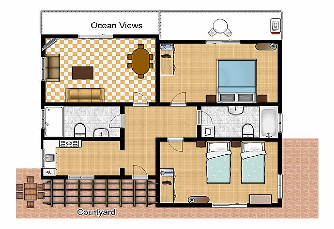 Floor Plan: First Floor . - Villa Lina . (Photo Gallery) }}