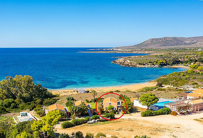 Aerial view showing location of Maria Beach House . - Maria Beach House . (Photo Gallery) }}