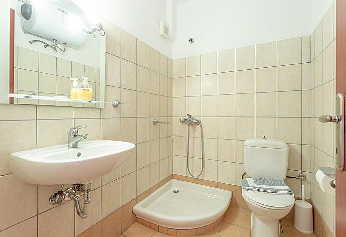 En suite bathroom with shower . - Villa Katerina . (Galleria fotografica) }}