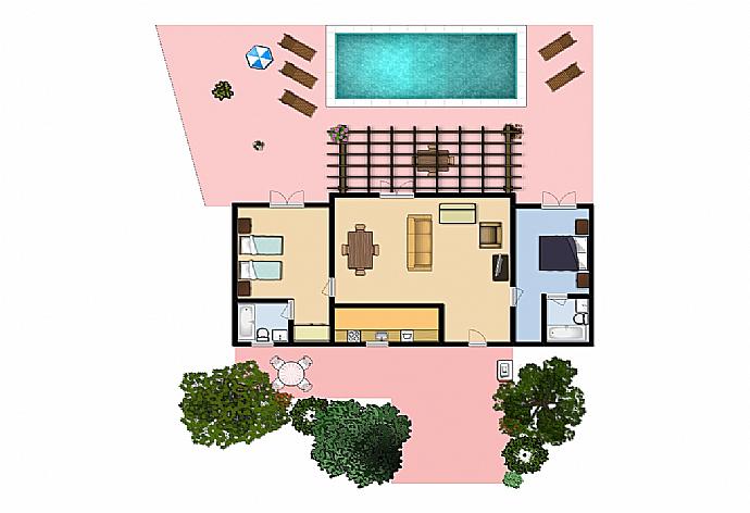 Floor Plan . - Villa Peach . (Photo Gallery) }}