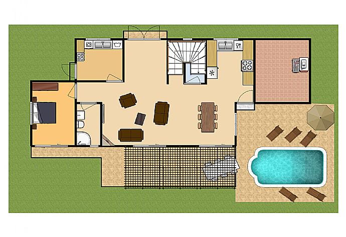 Floor Plan: Ground Floor . - Villa Clementina . (Fotogalerie) }}