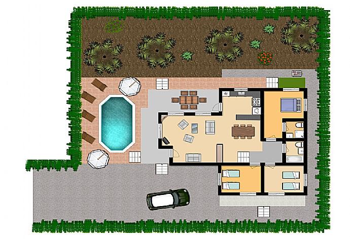 Floor Plan . - Villa Christia Maris . (Galerie de photos) }}