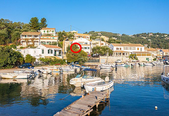 Aerial view of Saint Stephanos showing location of Theophilos 1 . - Theophilos 1 . (Photo Gallery) }}