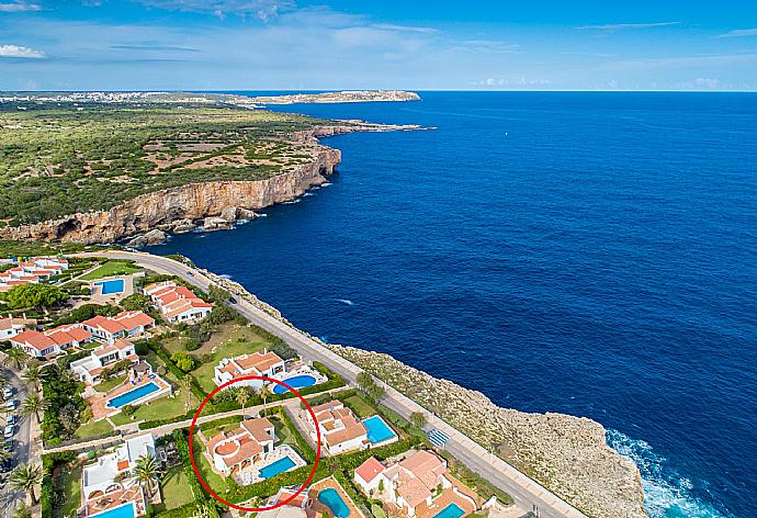 Aerial view showing location of Villa Caprice . - Villa Caprice . (Photo Gallery) }}