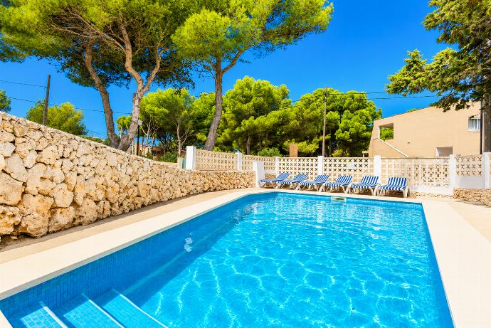 Private pool and terrace . - Villa Trepuco Dos . (Galleria fotografica) }}
