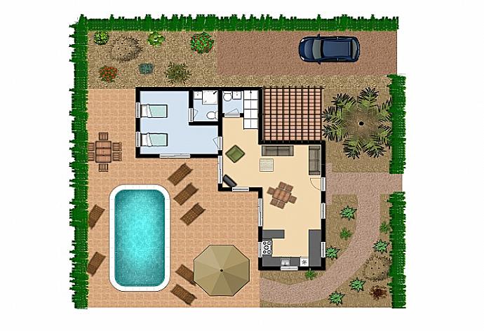 Floor Plan: Ground Floor . - Villa Zenon . (Galería de imágenes) }}