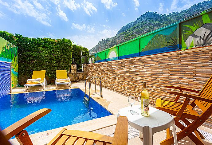 Terrace area with mountain views . - Villa Bercu Paradise . (Fotogalerie) }}