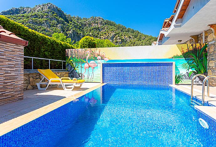 Private pool and terrace with views . - Villa Canan Paradise . (Photo Gallery) }}