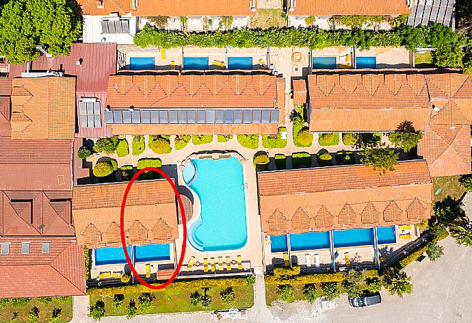 Aerial view of Paradise Club showing location of Villa Canan Paradise . - Villa Canan Paradise . (Galería de imágenes) }}