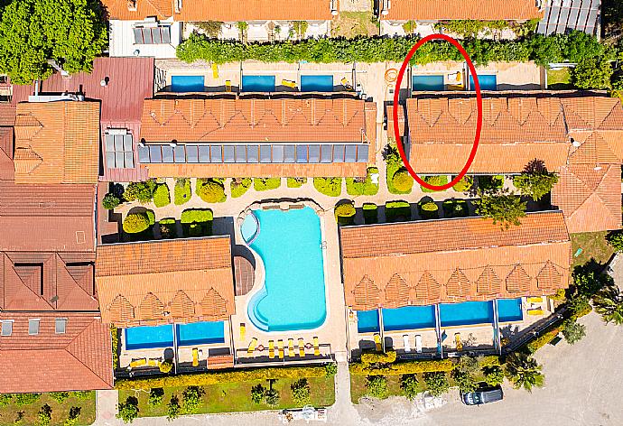 Aerial view of Paradise Club showing location of Villa Elmas Paradise . - Villa Elmas Paradise . (Galería de imágenes) }}