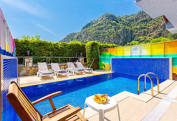 Private pool and terrace with views . - Villa Ayla Paradise . (Галерея фотографий) }}