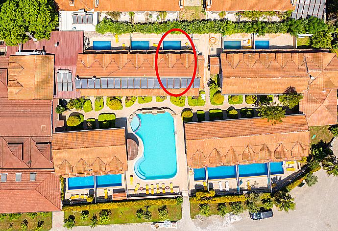 Aerial view of Paradise Club showing location of Villa Kelebek Paradise . - Villa Kelebek Paradise . (Galería de imágenes) }}