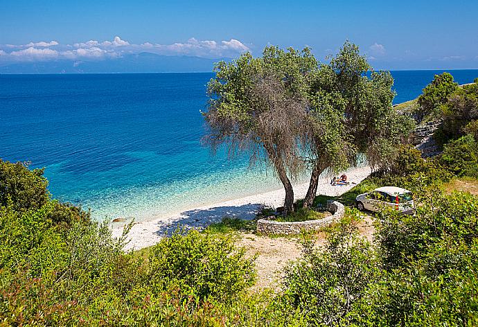 Local beach only a few minutes from Villa Anastasia . - Villa Anastasia . (Photo Gallery) }}