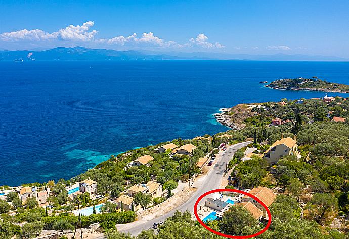 Aerial view showing location of Villa Anastasia . - Villa Anastasia . (Photo Gallery) }}