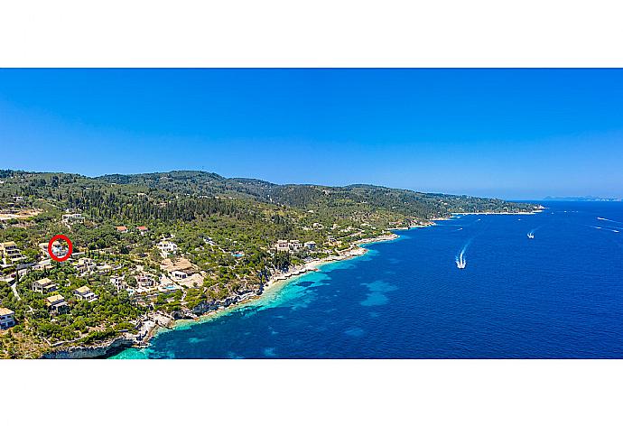 Aerial view showing location of Villa Anastasia . - Villa Anastasia . (Fotogalerie) }}