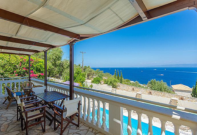 Sheltered terrace area with panoramic sea views . - Villa Anastasia . (Photo Gallery) }}