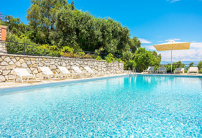 Private infinity pool, terraces, and gardens with panoramic sea views . - Villa Vasso . (Photo Gallery) }}