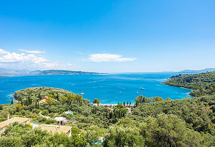 View of Kerasia beach from balcony . - Villa Vasso . (Photo Gallery) }}