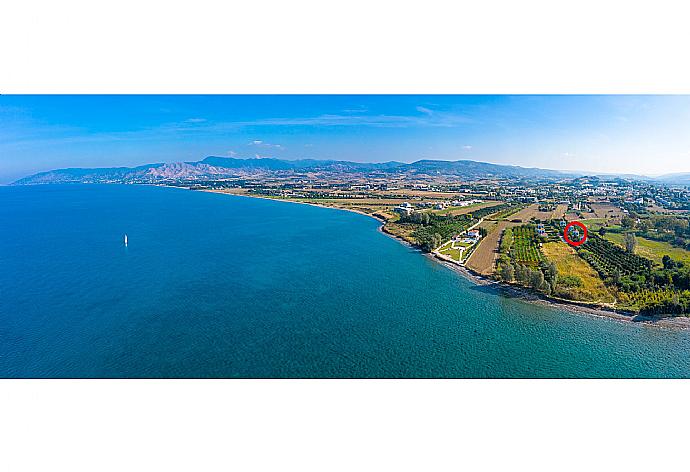 Aerial view showing location of Sun Beach Villa Tria . - Sun Beach Villa Tria . (Photo Gallery) }}