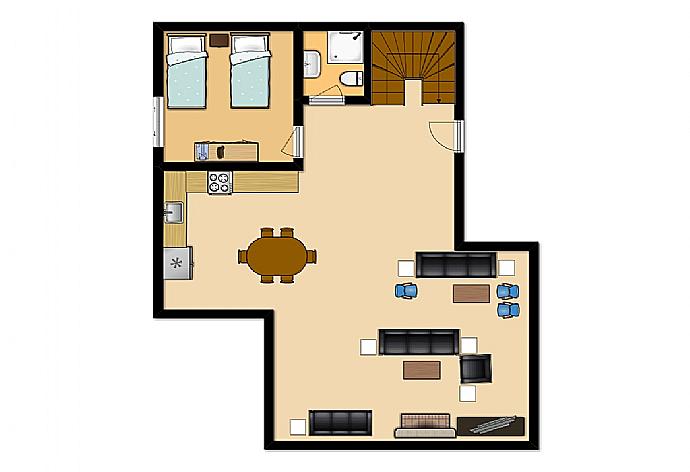 Floor Plan: First Floor . - Villa Zeus . (Photo Gallery) }}